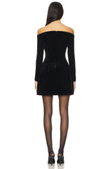 Nadene Velour Mini Dress