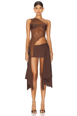 x REVOLVE Tricot Mesh Dress