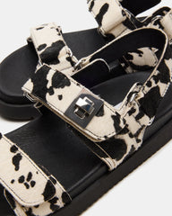 Mona Black Cow Print