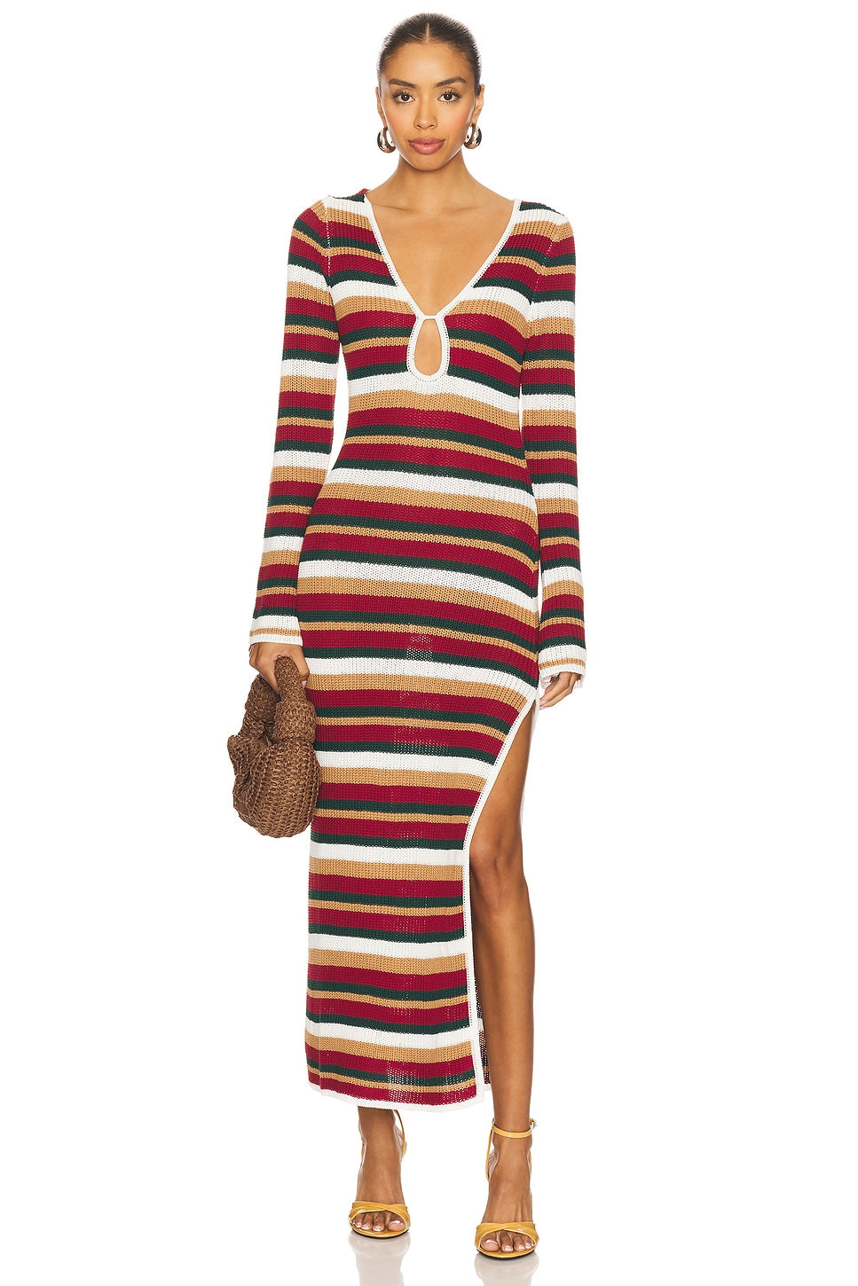 Benson Sleeved Knit Maxi Dress