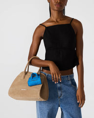 Micro Tote Bag Charm Blue