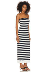 Paricia Striped Tube Maxi Dress