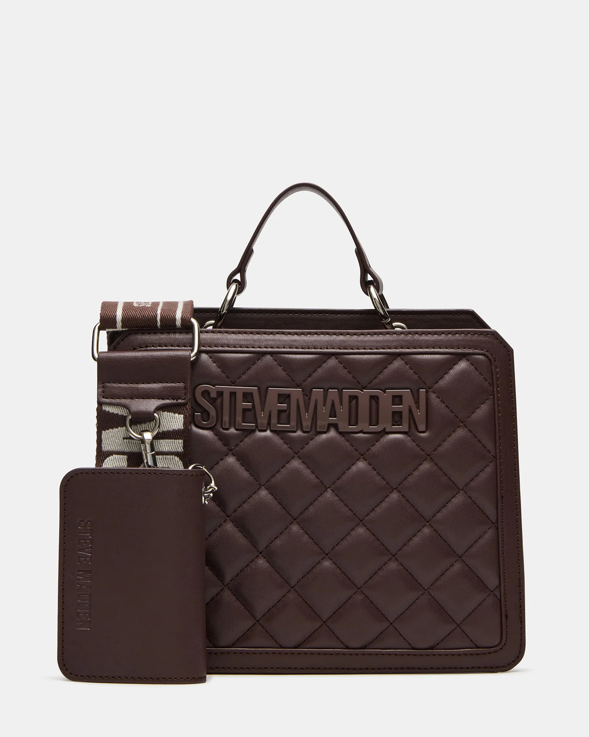 Evelyn Bag Chocolate Quilted