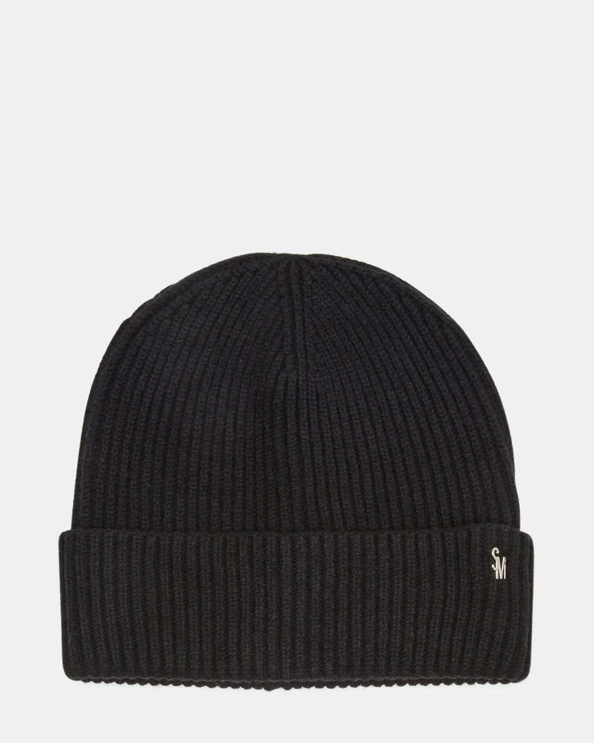 Classic Ribbed Knit Beanie Black