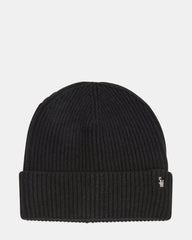 Classic Ribbed Knit Beanie Black
