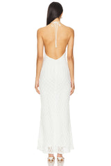 x REVOLVE Adoni Halter Mesh Midi Dress