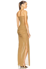 Strapless Longline Corset Column Dress