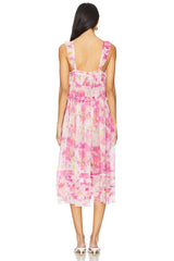 x Intimately Fp Moon Phase Printed Midi Dress In Pop Combo