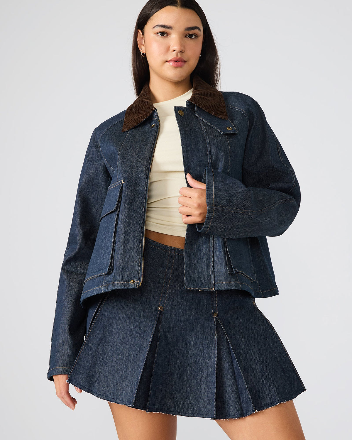 Justina Barn Jacket Deep Indigo