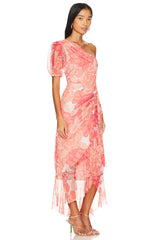 One Shoulder Midi Dress