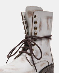 Devie White Leather
