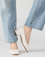 Mollie White Leather